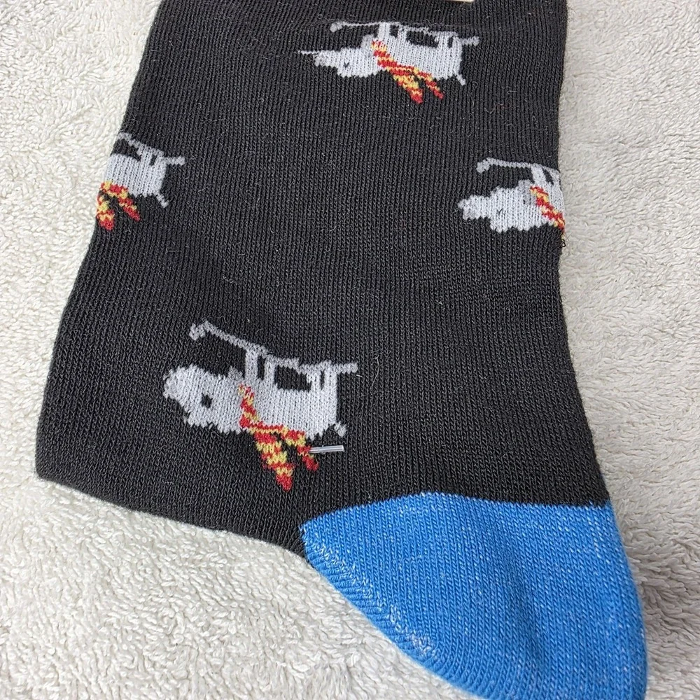 Sockopath Men's Socks Lot - 3 Pairs Chicken Wing Martini Black Fun Gift SZ 6-12